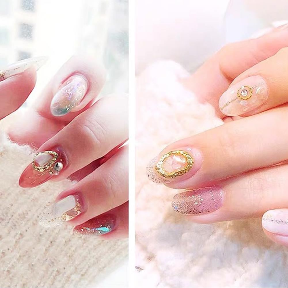 Set 20 Miếng Dán Trang Trí Móng Tay 3D Khung Hợp Kim