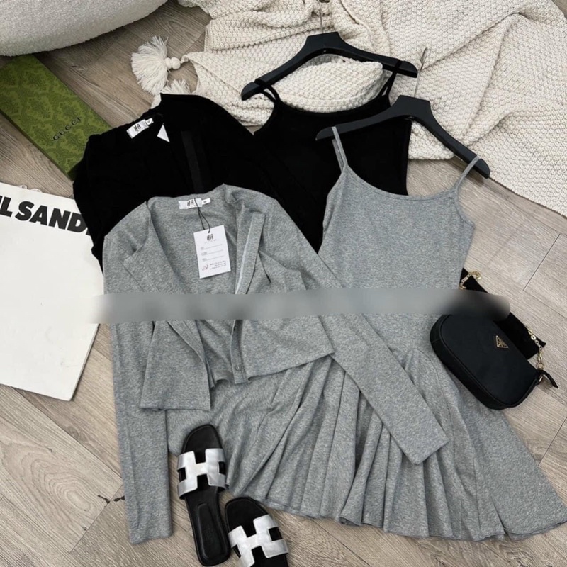 Đầm xoè kèm khoác