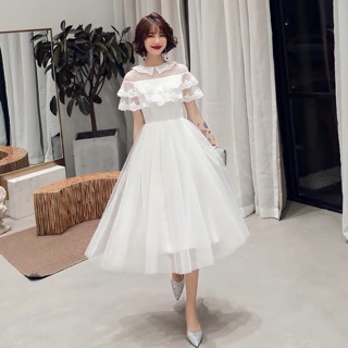 Váy prom trắng #adl0021
