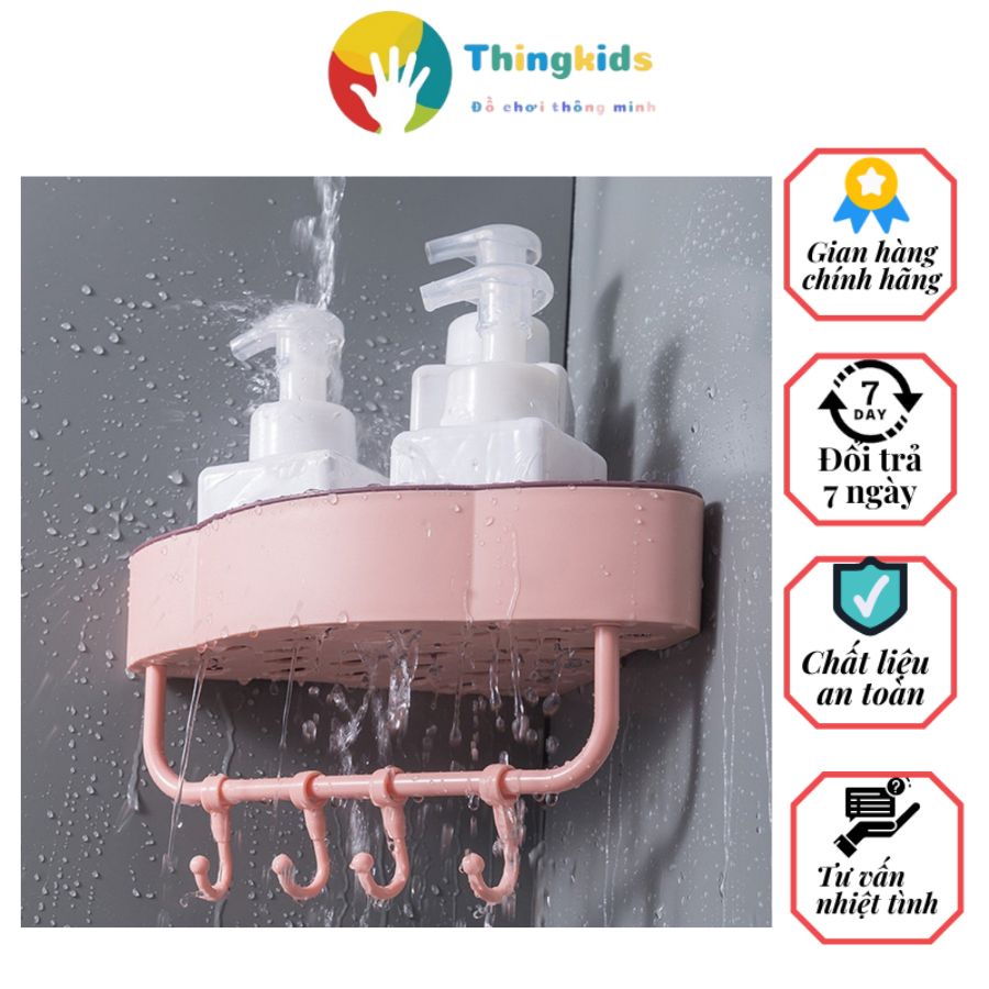 Kệ góc hút chân không dán tường siêu chắc tiết kiệm diện tích - Thingkids