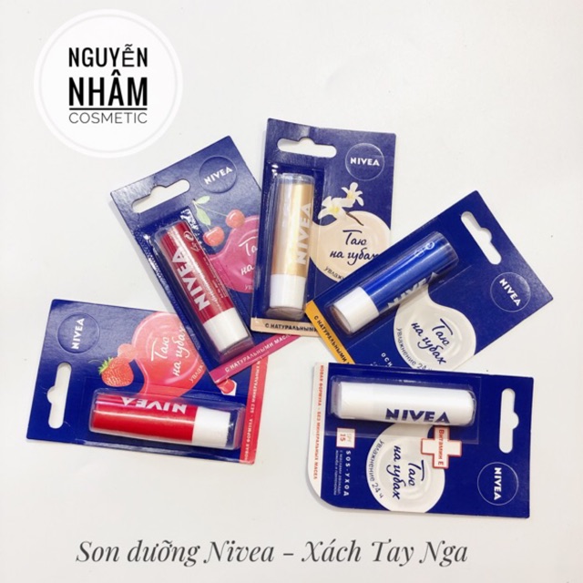 Son Dưỡng Môi Nivea 4.8g có màu nhẹ &amp; không màu (Nhungshika)