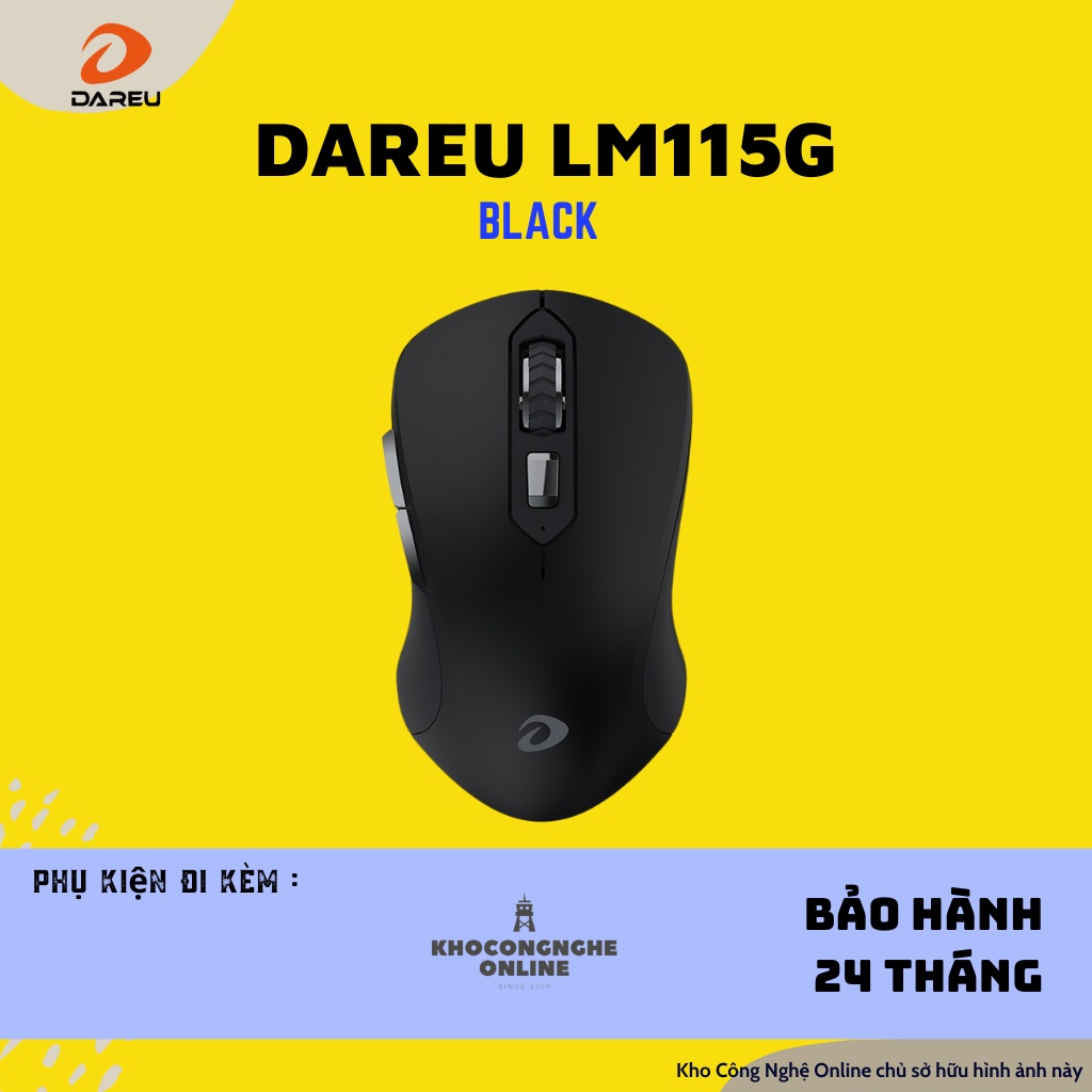 Chuột không dây DAREU LM115G Black / White / Pink