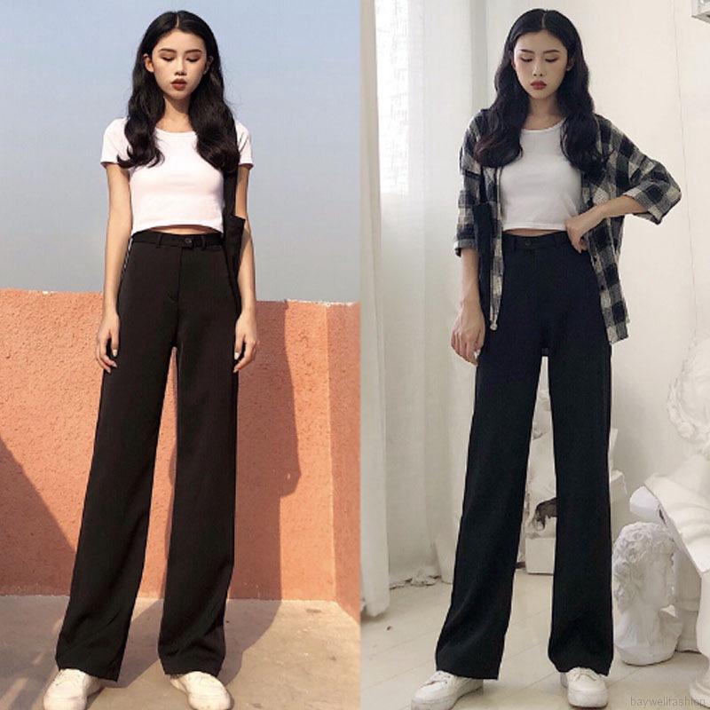 [Baywellfashion]Quần Dài Nữ Ống Rộng Thời Trang Phong Cách | BigBuy360 - bigbuy360.vn