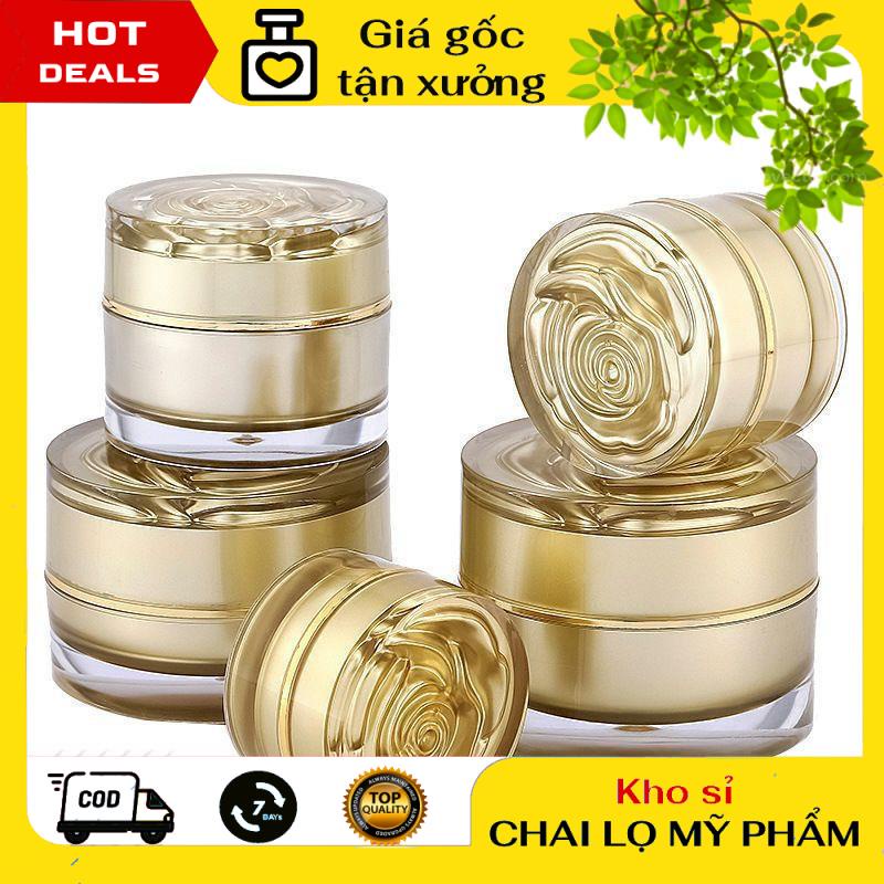 Hủ Đựng Kem ❤ GIÁ TẬN GỐC ❤ Hủ chiết mỹ phẩm 5g,10g,20g hoa hồng đựng kem face, phụ kiện du lịch