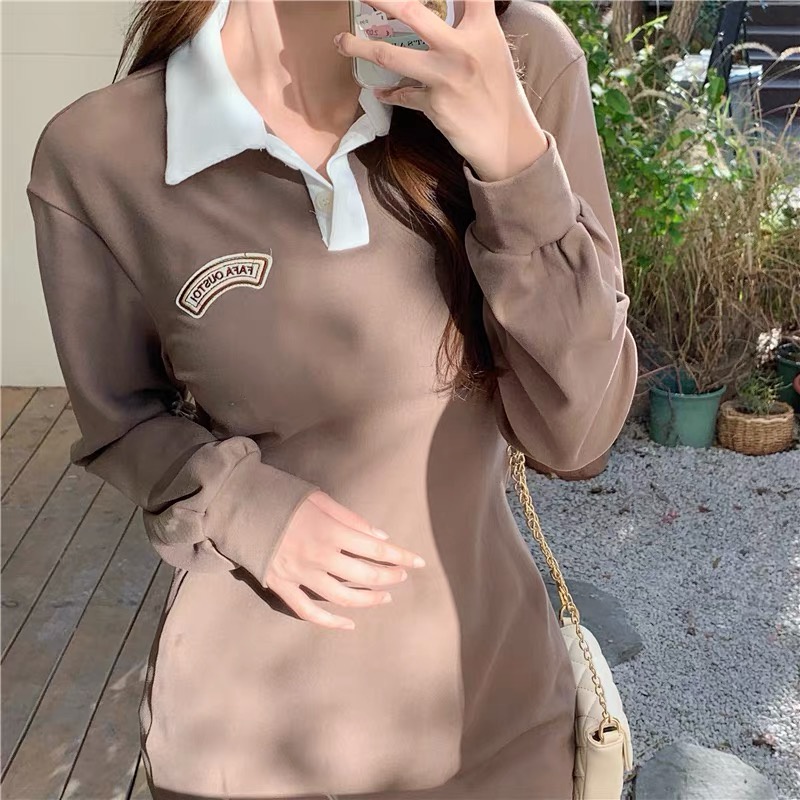 Đầm Thời Trang Retro Hàn Quốc Quyến Rũ Cho Nữ