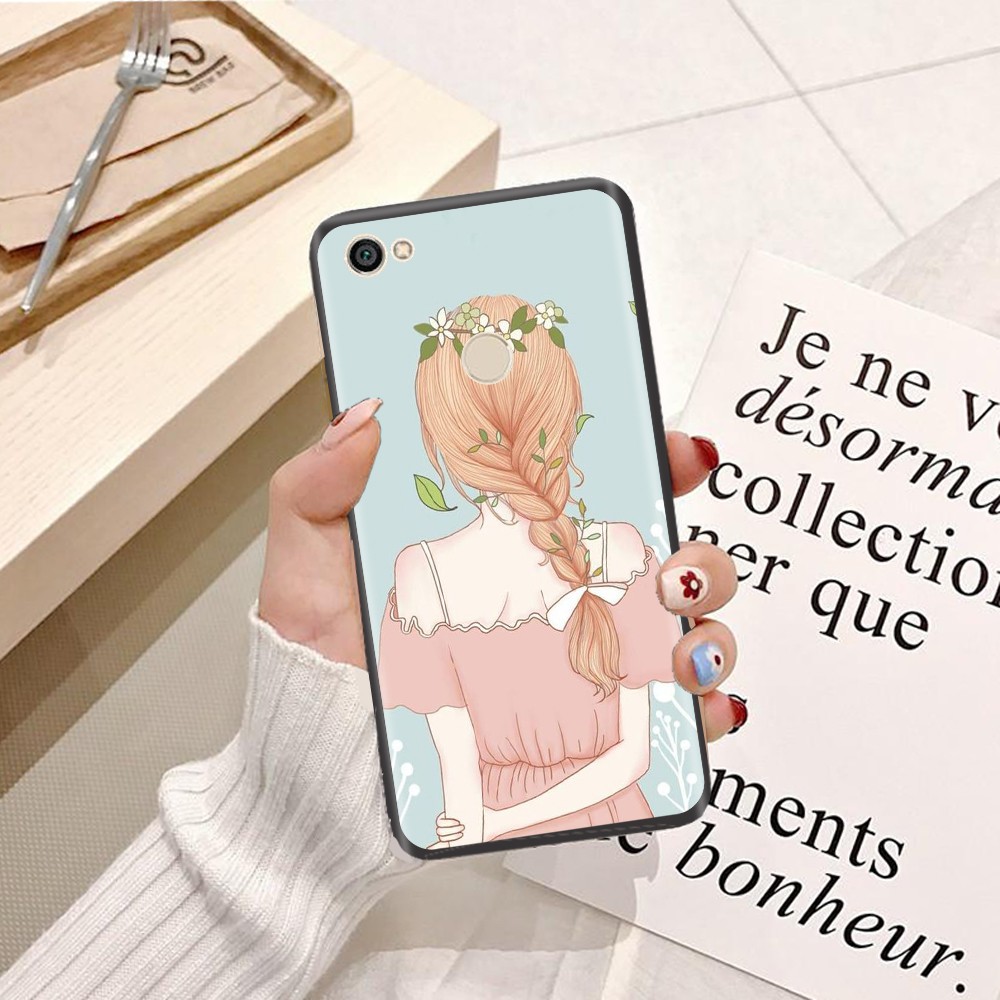 Ốp lưng Xiaomi Redmi 3S Viền dẻo TPU hình Phía Sau Cô Gái