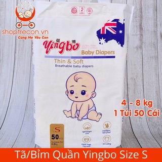 Tả/Bỉm Dán Yingbo Size S số lượng 50 Miếng Cho Bé 4-8kg