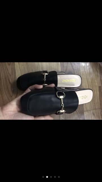 Freeshipto_50k Dép Sục Nữ Mũi Vuông Khoá Trơn - kèm video TBHF1