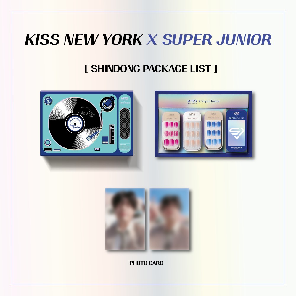 [KISS NEW YORK X SUPER JUNIOR] 15TH Anniversary Collab Set (SHINDONG) Bộ Sản Phẩm Móng Tay - 4 Món