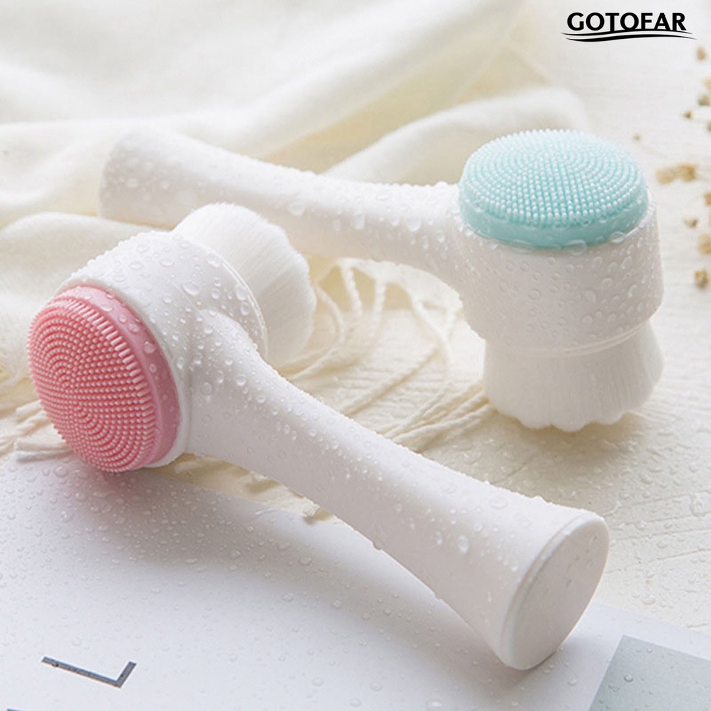 G.T Face Cleansing Brush Hand Held Pore Cleansing Elastic Anti-slip Thoroughly Cleaning Bright Color Face Skin Brush for Beauty