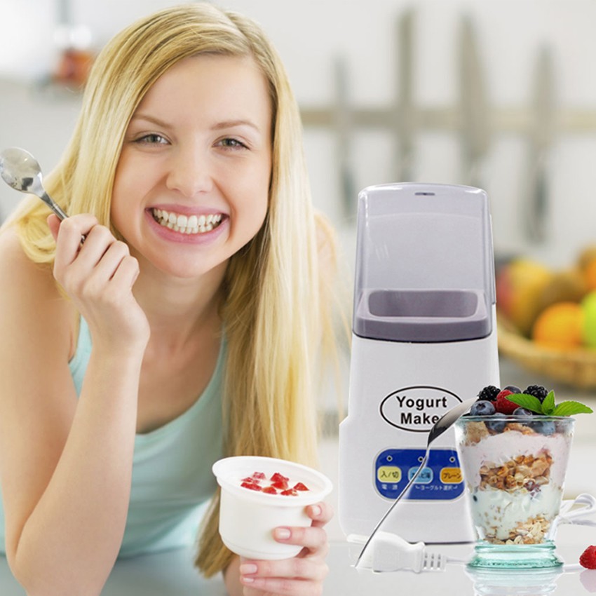 Máy làm sữa chua Yogurt Maker phiên bản mới nhất 2021 - Ưu đãi lớn khu mua kèm 12 hũ thủy tinh cao cấp chỉ 10k