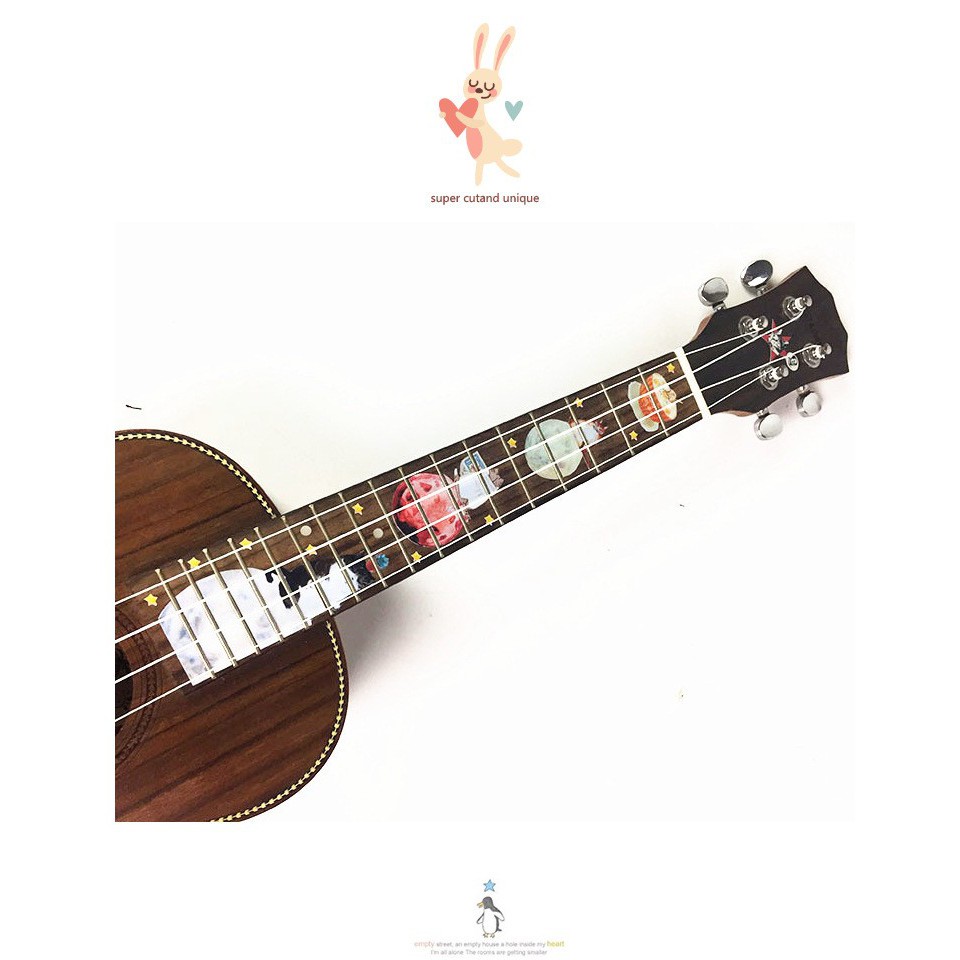 Sticker dán đàn guitar + ukulele