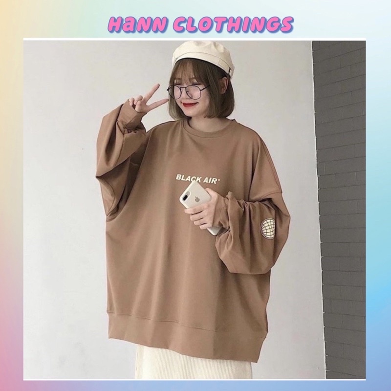 [HÀNG SẴN] ÁO NỈ SWEATER BLACK AIR style Ulzzang