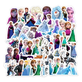 50 sticker 3D công chúa Elsa Anna Olaf Bubble trang trí cho trẻ em