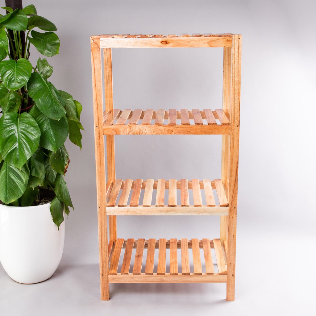 Kệ để lò vi sóng 4 tầng dài 60 cm x 114 cm gỗ tự nhiên | BigBuy360 - bigbuy360.vn