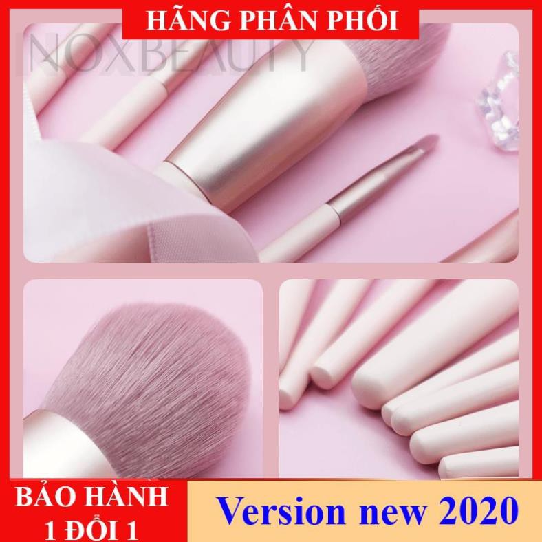 Flash sale - Bộ 12 cọ trang điểm NOXBEAUTY đánh phấn mắt kẻ viền môi đánh phấn má hồng chuyên nghiệp,kèm ví đựng