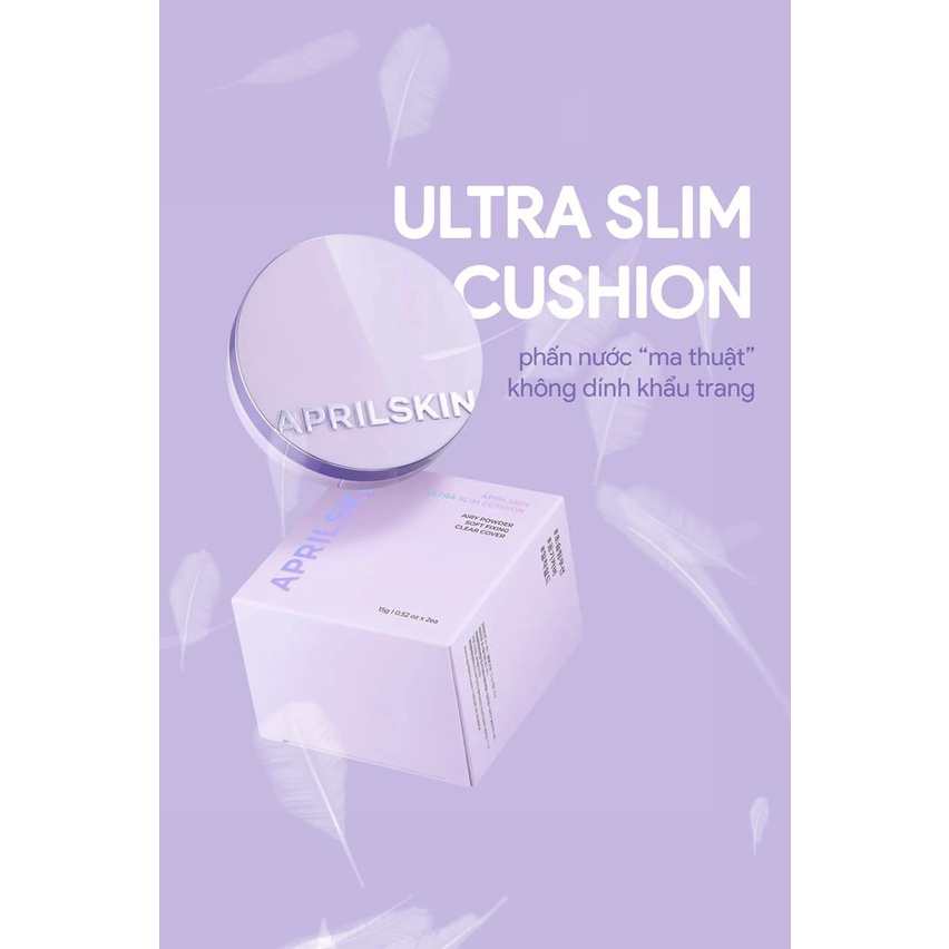 Phấn Nước April Skin Ultra Slim Cushion SPF50+/PA+++ (Tặng Kèm Lõi)