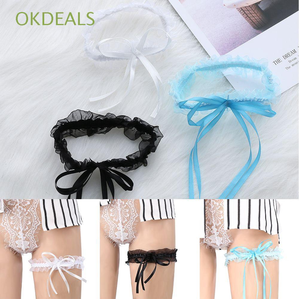 Dây ren cosplay có độ co giãn thiết kế đeo chân phong cách quyến rũ cho nữ