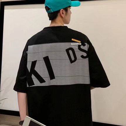 Áo Thun Tay Ngắn Dáng Rộng In Chữ Phong Cách Hip Hop Nhật Bản Thời Trang Mùa Hè Cho Nam Và Nữ size M-5XL