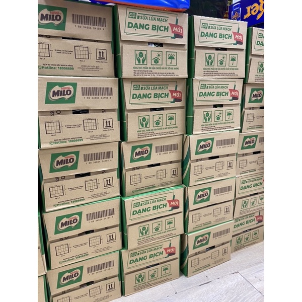 Thùng 48bich milo nước 180ml date mới