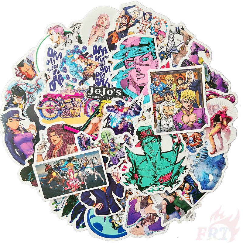 Set 50 hình dán trang trí chủ đề phim JoJo's Bizarre Adventure