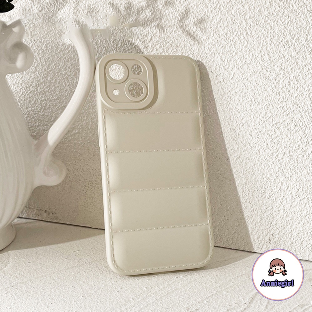 Ốp Điện Thoại TPU Mềm Siêu Mỏng Chống Sốc 3D Màu Be Thời Trang Cho IPhone 13 12 11 Pro Max X XR 8 7 Plus