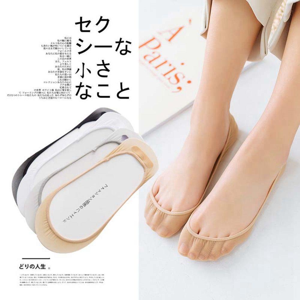 Vớ Thuyền Bằng Silicone Lụa Lạnh Siêu Mỏng Cổ Thấp Thoáng Khí