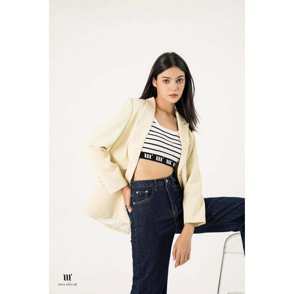 Áo blazer nữ Méo shop dài tay phối túi nắp Blazer Myanla