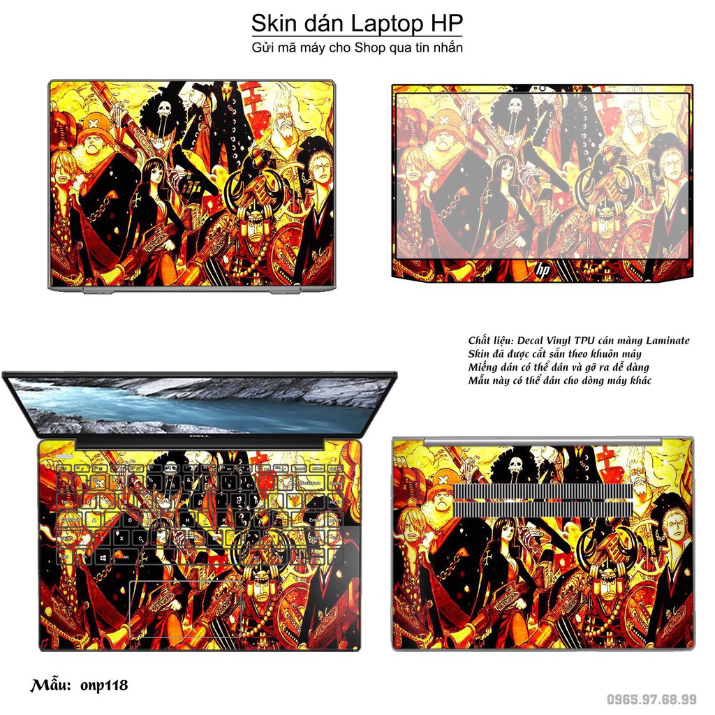 [Mã ELFLASH5 giảm 20K đơn 50K] Skin dán Laptop HP in hình One Piece bộ 13 (inbox mã máy cho Shop)