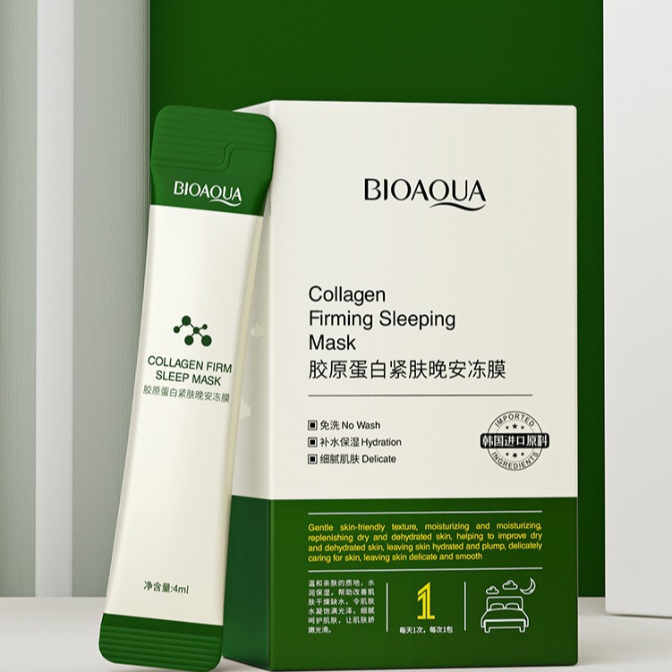 Mặt Nạ Ngủ Bioaqua Collagen Firming Sleeping Masck (Lẻ 1 Gói)