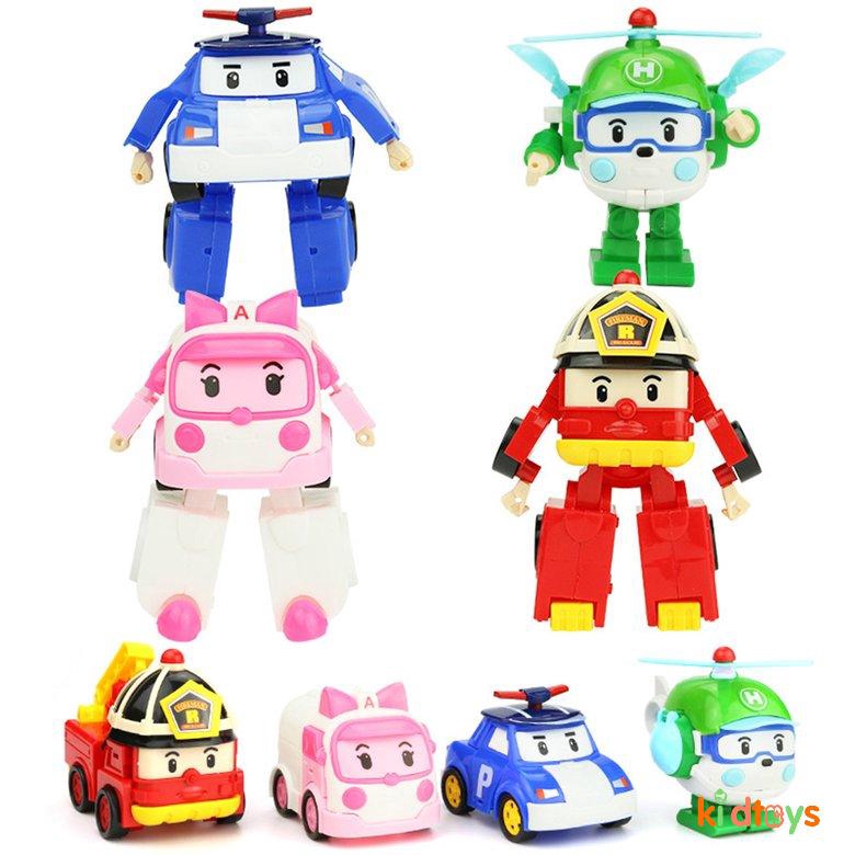 Đồ chơi biến hình biệt đội xe robocar Poli 2 trong 1