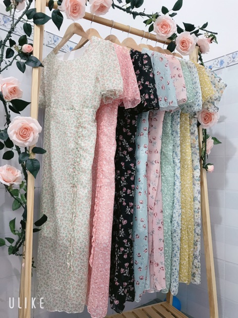 Đầm dây rút tay loe (hình thật+video) | BigBuy360 - bigbuy360.vn