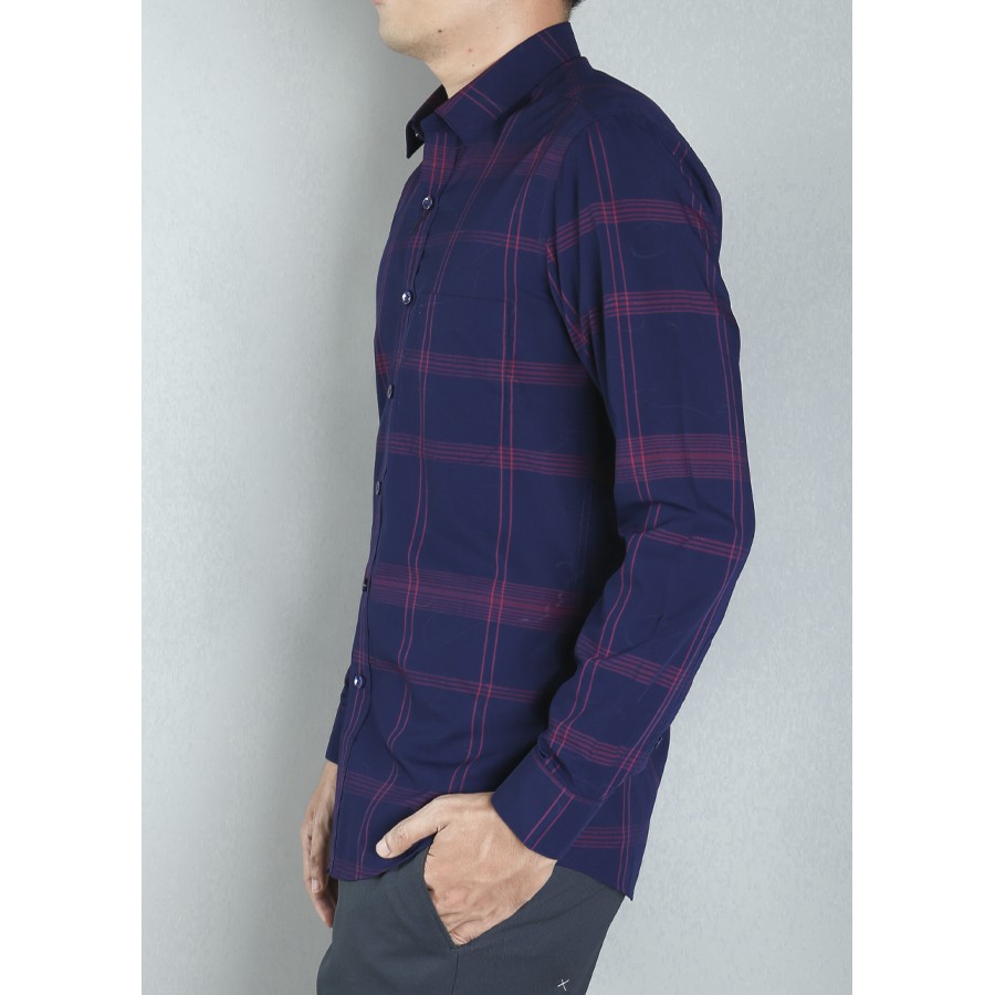 Áo Sơ mi dài tay nam Owen Bamboo Regularfit màu xanh tím - AR90508DT