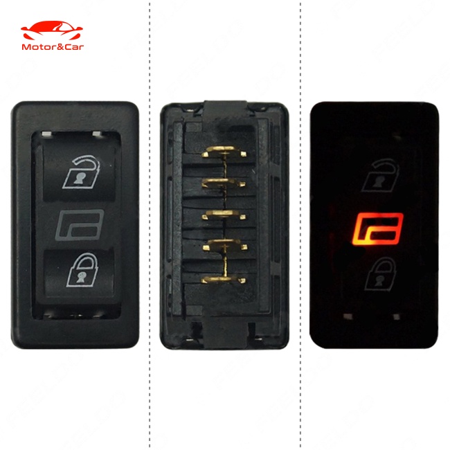 Công Tắc Điều Khiển Cửa Sổ Xe Hơi 12V / 24V 20A 5PIN Màu Đỏ