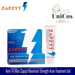 Kem giảm Mụn Zapzyt Maximum Strength 10% Benzoyl Peroxide Acne Treatment Gel - Kem giảm mụn Zapzyt