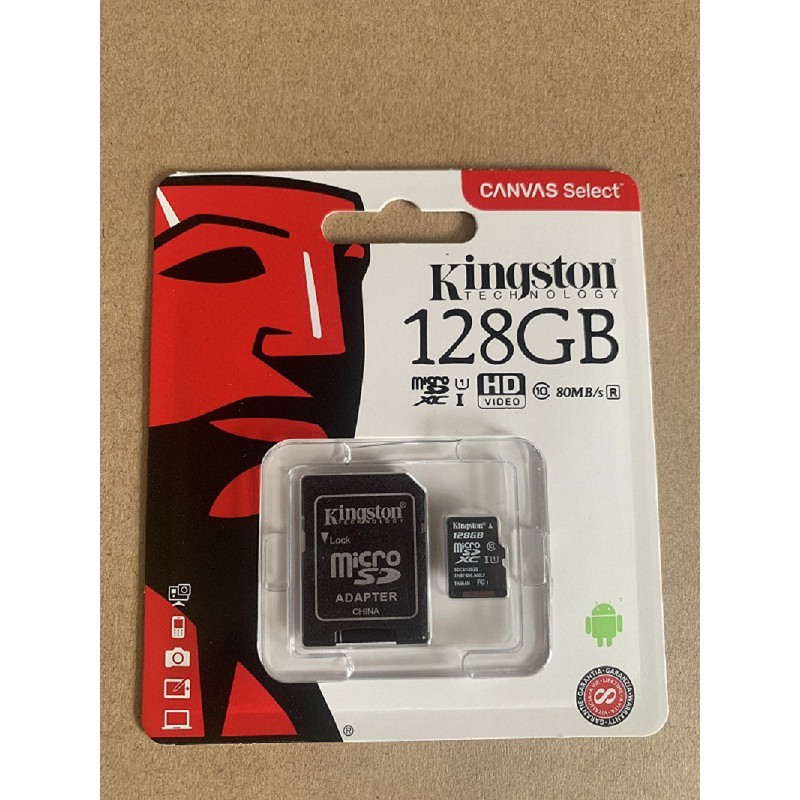 Thẻ nhớ MicroSDXC Kingston 128GB Class 10 UHS-I (HÀNG CHÍNH HÃNG)