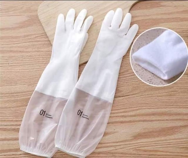 Găng Tay Cao Su Siêu Sai Hình Hươu Loại Dài Có Chun Chống Tuột
