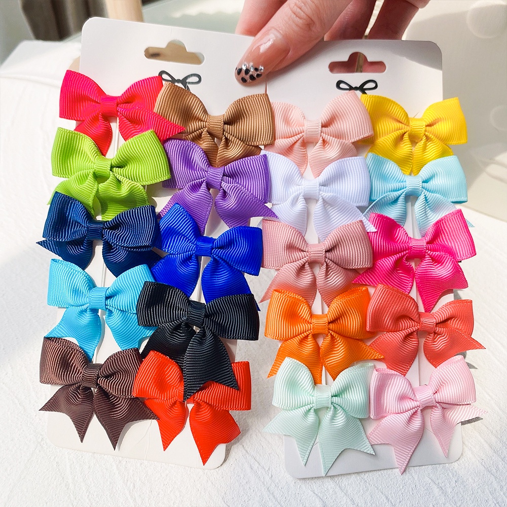 Set 10 kẹp tóc Kidsbows hình nơ nhiều màu sắc cho bé gái