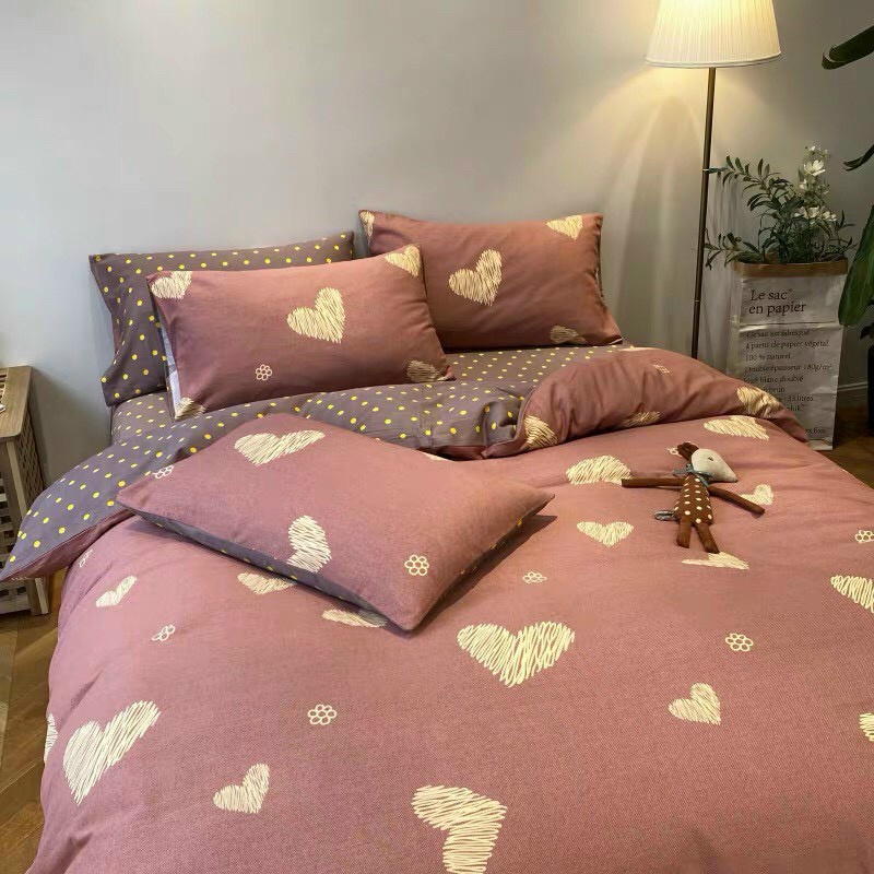 Bo chan ga goi,Cotton POLY THỔ CẨM💖, cotton, ga nệm, chăn ga, cotton poly- bộ chăn ga gối /ga giường/drap giường