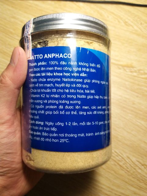 Bột Natto Anphaco⚡ANOLYTE⚡Bột đậu nành hữu cơ lên men - Hộp 250gr