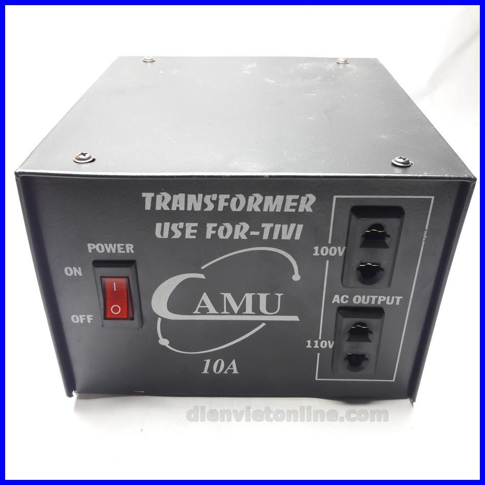 Biến áp chuyển điện 220V sang 110V 500W dây đồng cao cấp AMU (vuông đen) đủ công suất