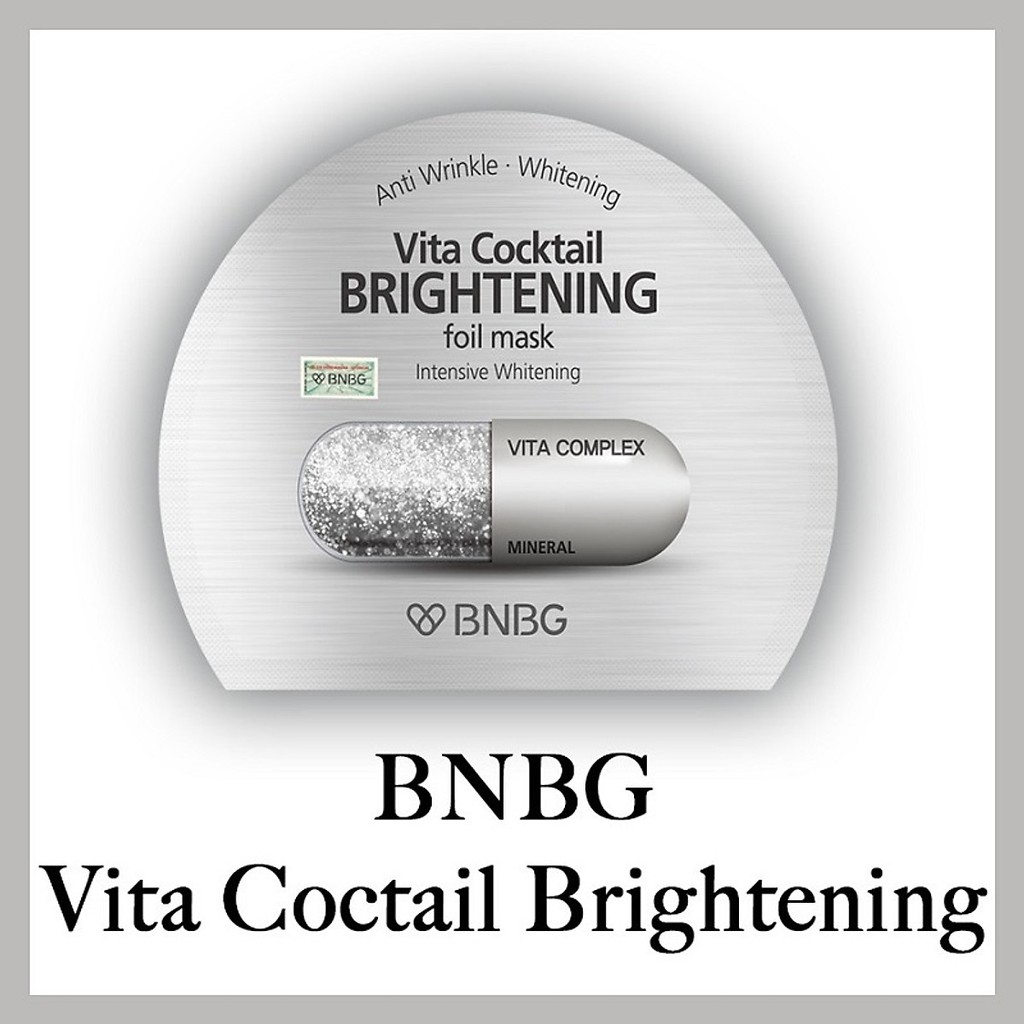 Mặt nạ dưỡng sáng da và làm mờ vết thâm BNBG Vita Cocktail Brightening Foil Mask 30ml -