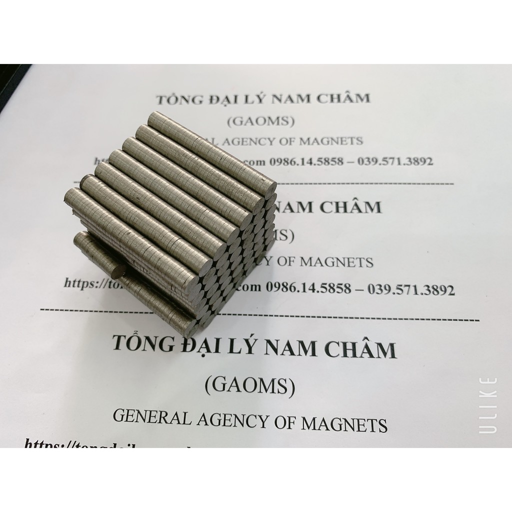 Bộ 20 viên nam châm đất hiếm chịu nhiệt độ cao 350 độ C, nam châm chịu nhiệt 6x1.2mm
