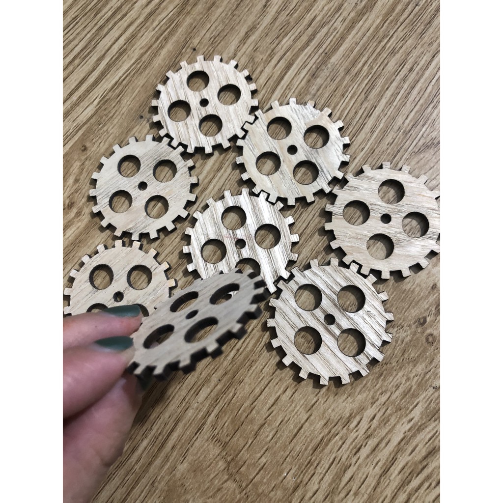 Bánh Răng Cưa Gỗ Thuần Mộc Dùng Làm Phụ Kiện Đồ Chơi Gỗ Cho Bé, Trang Trí Sản Phẩm Mẫu 1