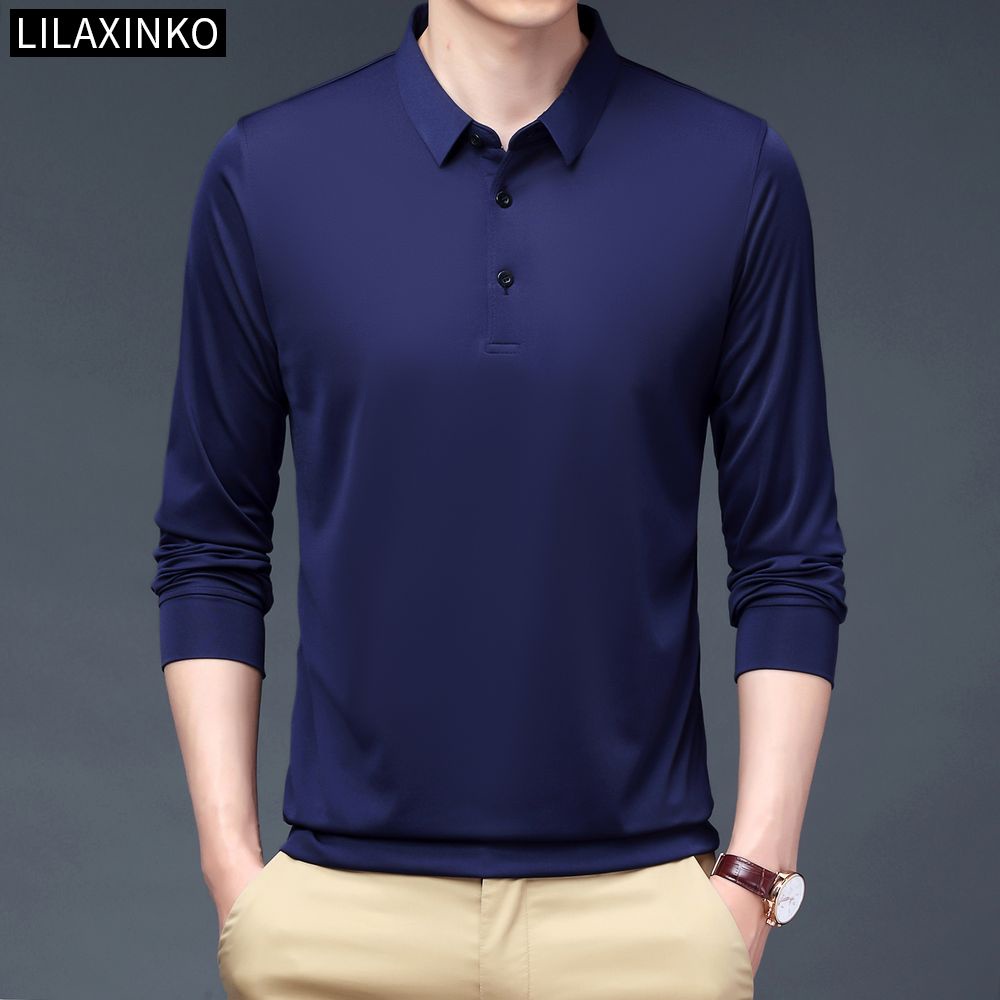 Áo Thun Polo Tay Dài 6 Màu Sắc Tùy Chọn Thời Trang Cổ Điển Giản Dị Dành Cho Nam