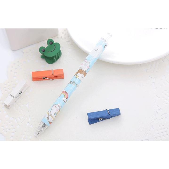 Bút Gel Bấm Thỏ Đáng Yêu Mực Đen 0,5mm Dễ Thương H201