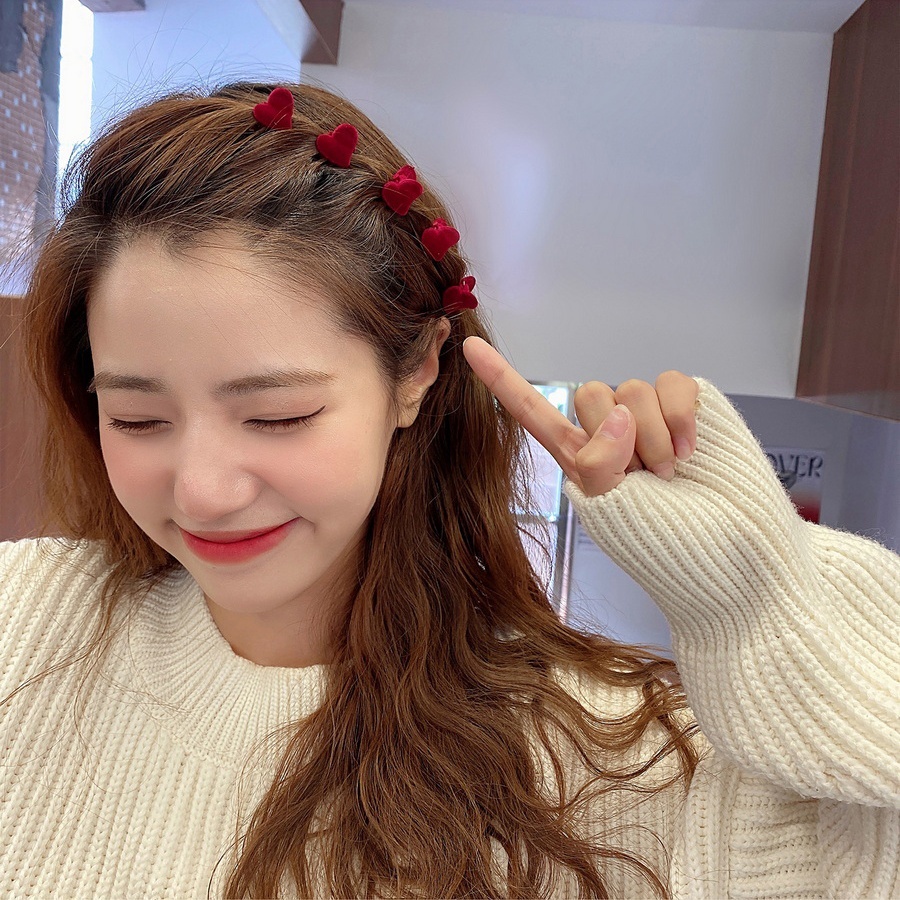 🌸Set 1/ 5/ 10 kẹp tóc nhỏ bằng nhung tinh tế thời trang Hàn Quốc cho nữ