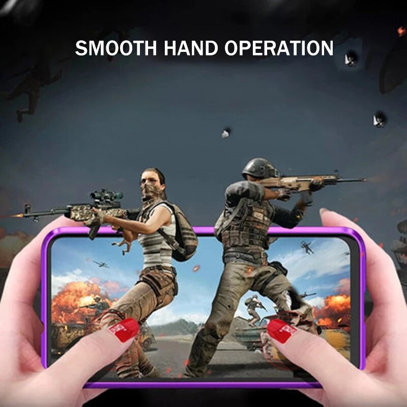 XIAOMI Ốp Điện Thoại Hai Mặt Kính Cường Lực Khung Kim Loại Hít Nam Châm Xoay 360 Độ Cho Redmi Note10 Pro 10s S