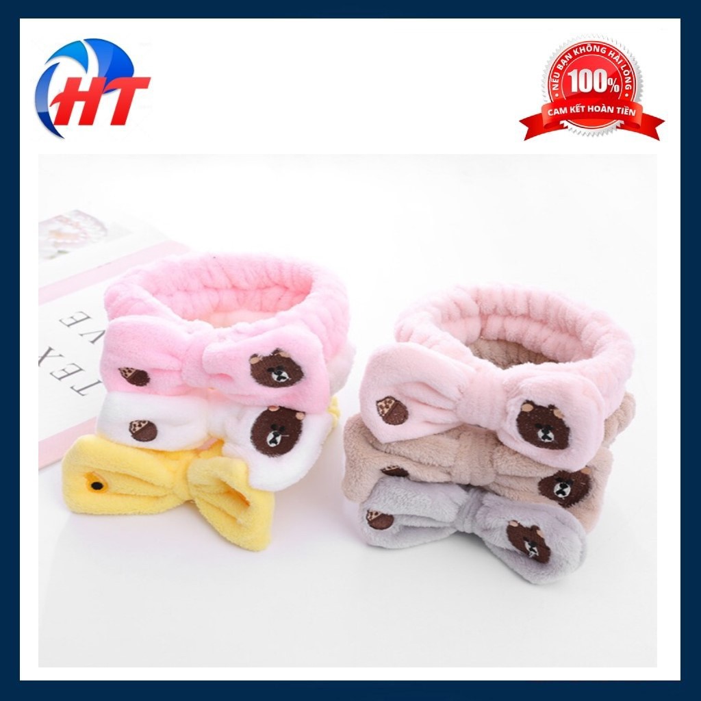 Băng đô nơ LINE (Gấu , Vịt , Thỏ) (Giao màu ngẫu nhiên)