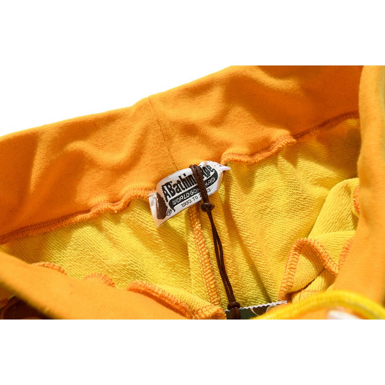 Mới Cổ Điển BAPEee X PUBG Cam Ngụy Trang Áo Len Nam Nữ Cá Mập Đầu Khỉ Vàng Sa Mạc Jakets